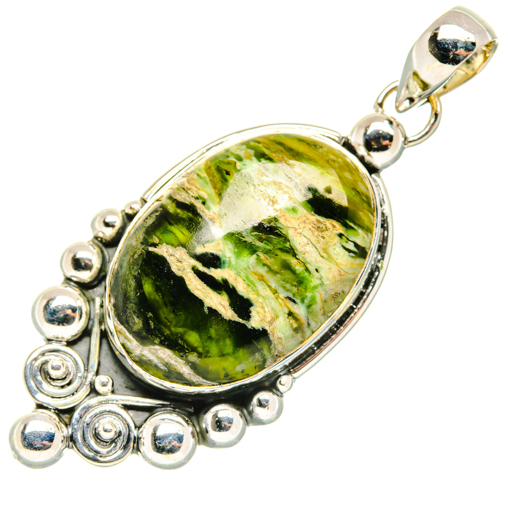 Australian Green Opal Pendants handcrafted by Anasilvercos - PD30170 - Photo 2