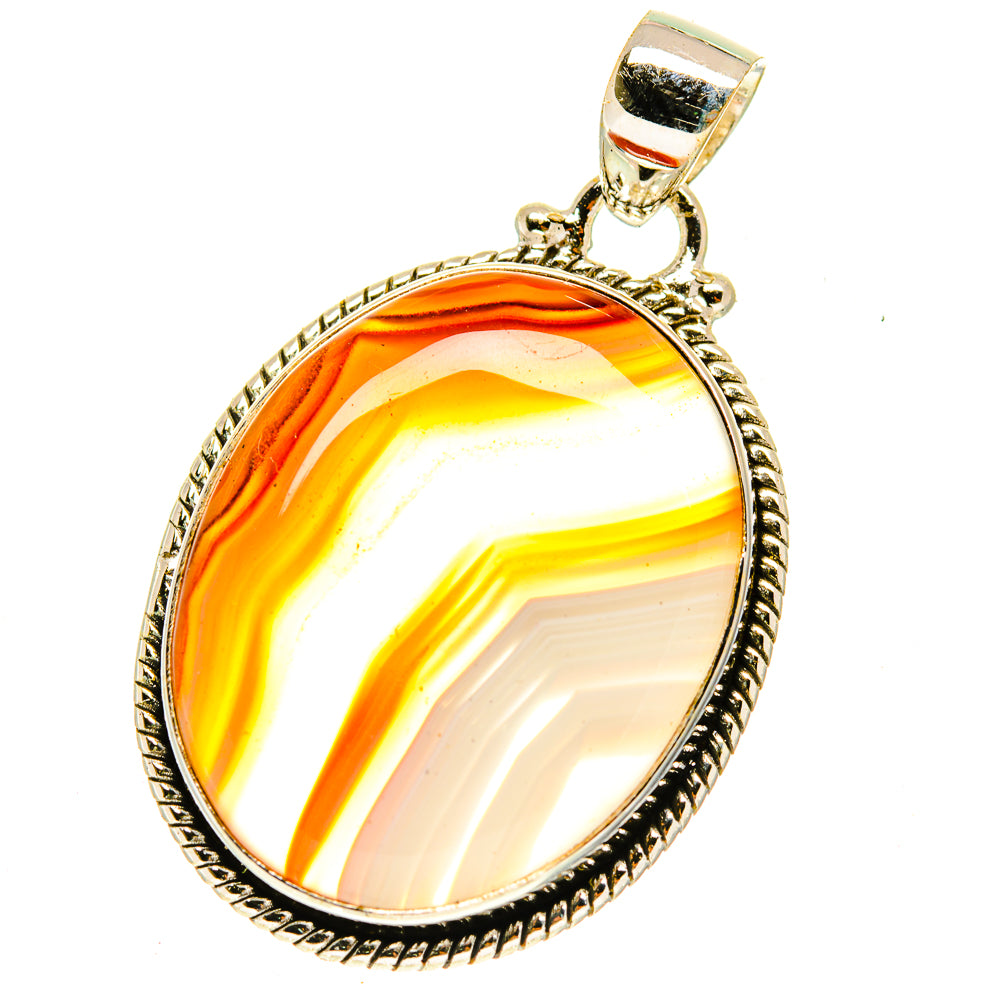 Botswana Agate Pendants handcrafted by Anasilvercos - PD3018