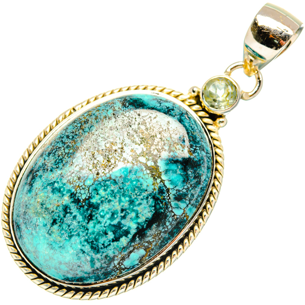 Tibetan Turquoise Pendants handcrafted by Anasilvercos - PD30184 - Photo 2