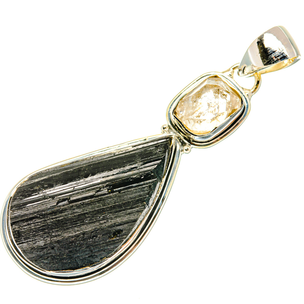 Black Tourmaline Pendants handcrafted by Anasilvercos - PD30190 - Photo 2