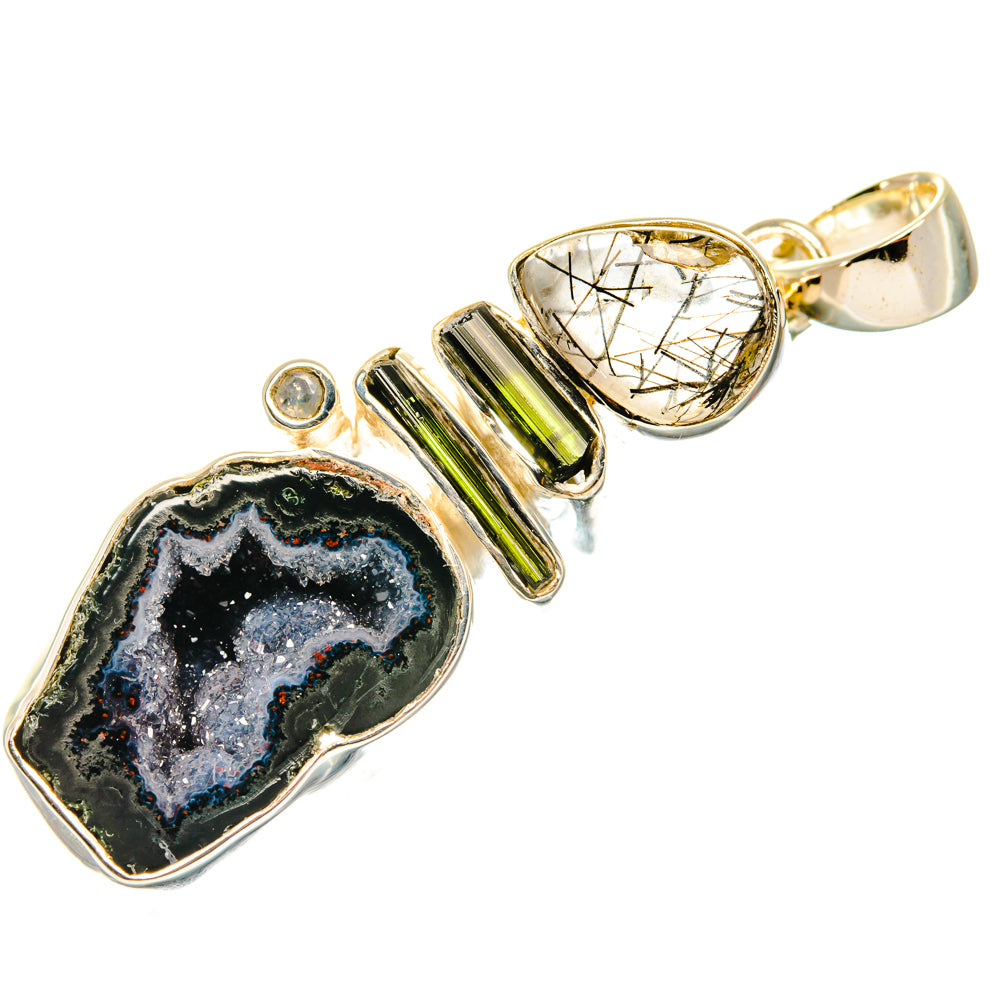 Coconut Geode Slice Pendants handcrafted by Anasilvercos - PD30199 - Photo 2