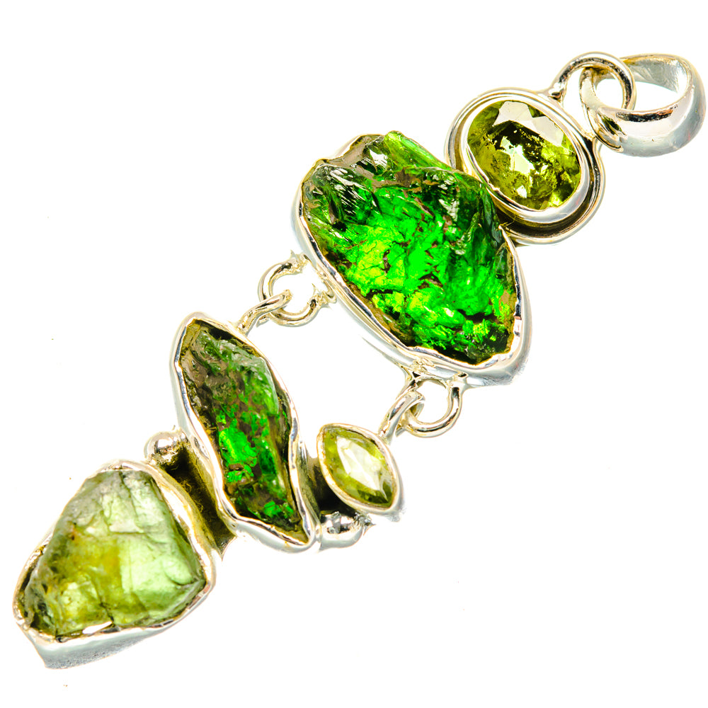 Chrome Diopside Pendants handcrafted by Anasilvercos - PD30203 - Photo 2