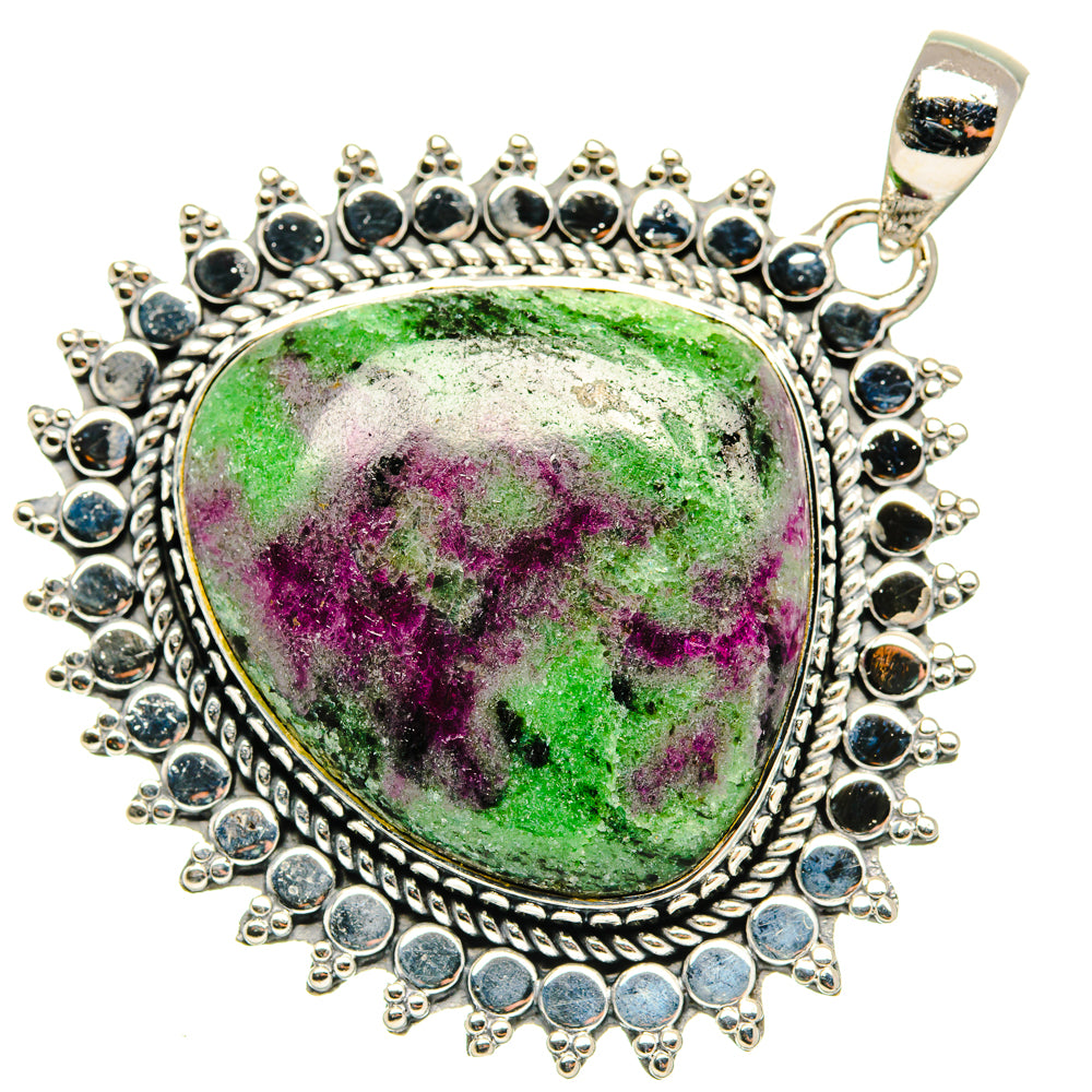 Ruby Zoisite Pendants handcrafted by Anasilvercos - PD30207 - Photo 2