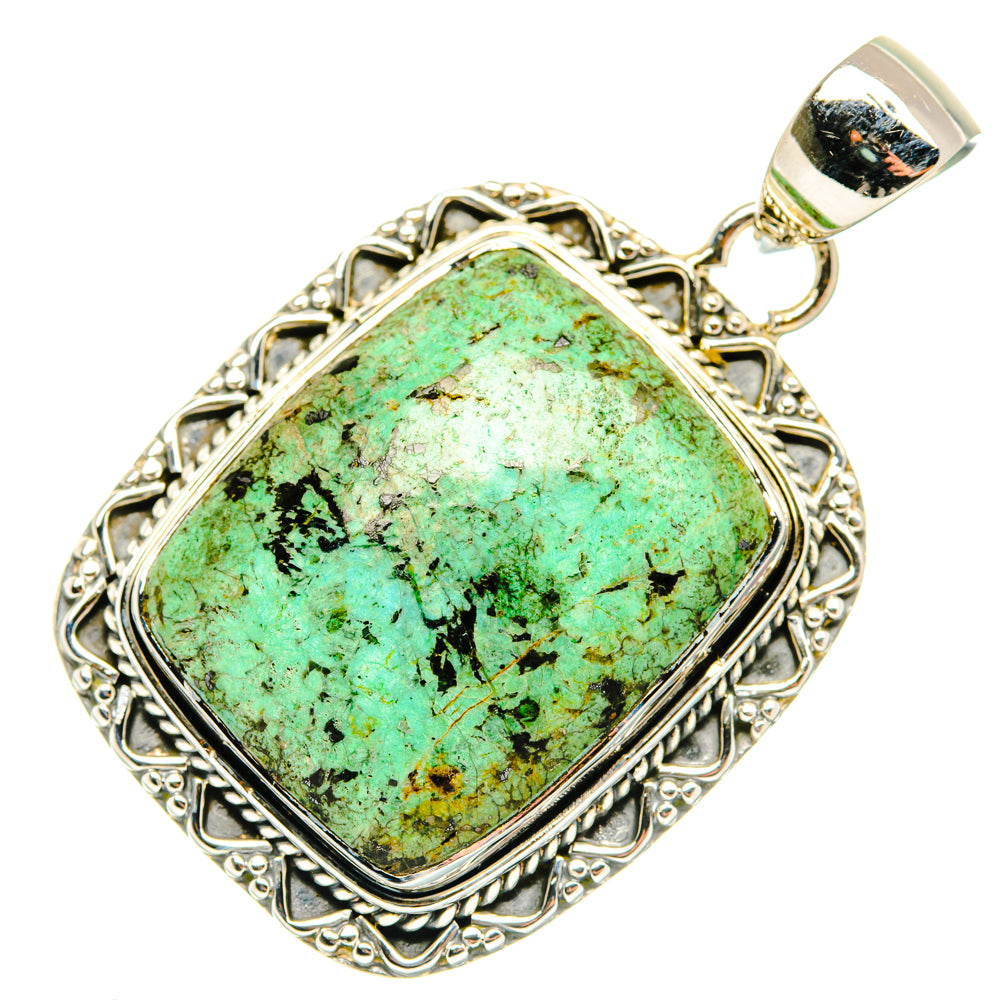 Tibetan Turquoise Pendants handcrafted by Anasilvercos - PD30210 - Photo 2