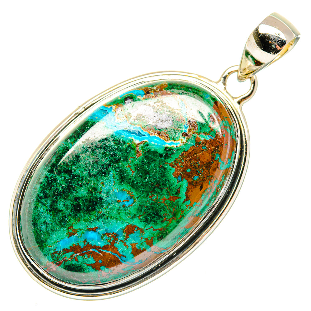 Azurite In Malachite Pendants handcrafted by Anasilvercos - PD30212 - Photo 2