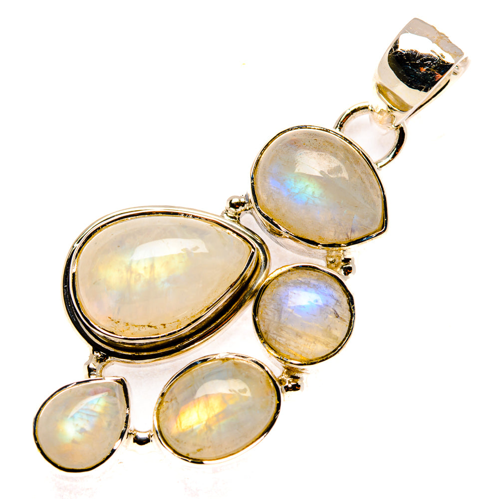 Rainbow Moonstone Pendants handcrafted by Anasilvercos - PD30231 - Photo 2