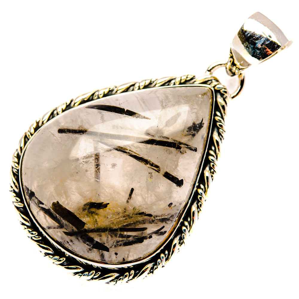 Tourmalinated Quartz Pendants handcrafted by Anasilvercos - PD30241 - Photo 2