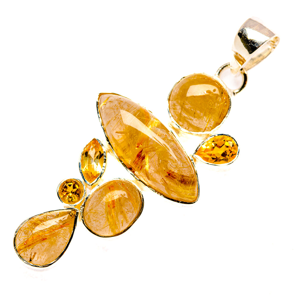 Rutilated Quartz Pendants handcrafted by Anasilvercos - PD30249 - Photo 2
