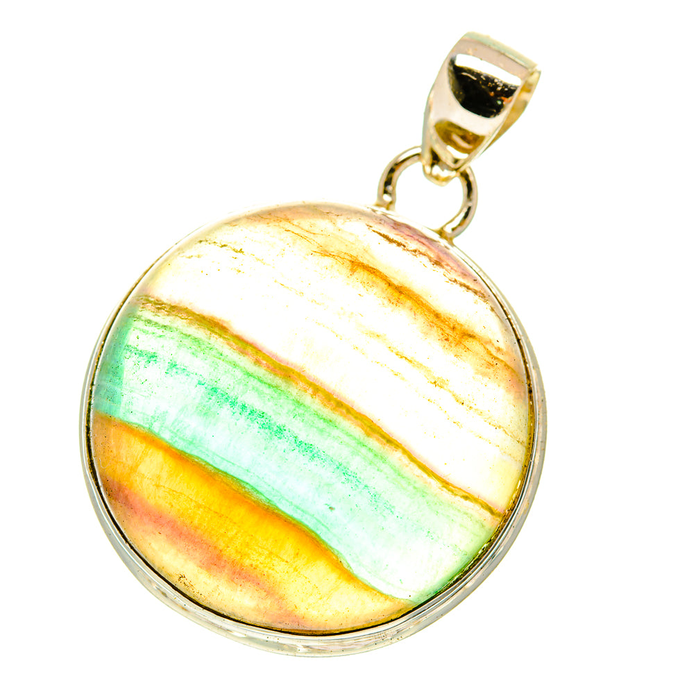 Green Fluorite Pendants handcrafted by Anasilvercos - PD3025