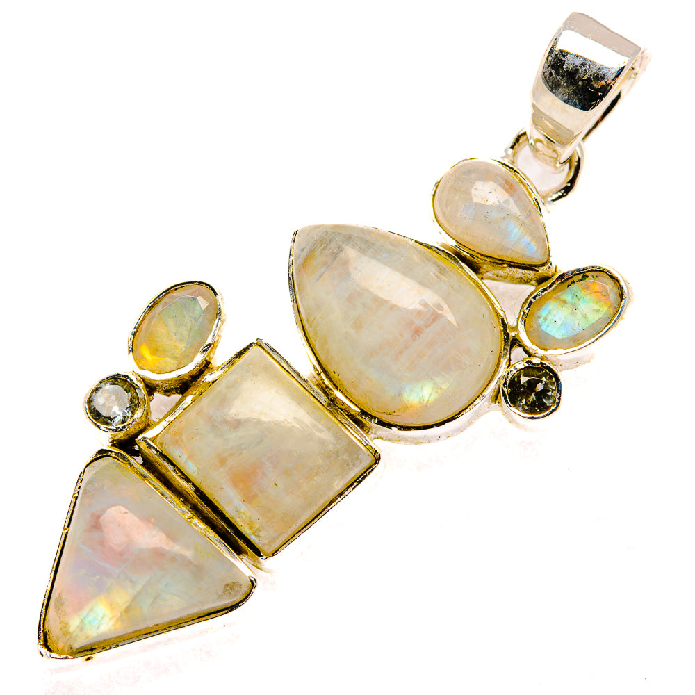 Rainbow Moonstone Pendants handcrafted by Anasilvercos - PD30269 - Photo 2