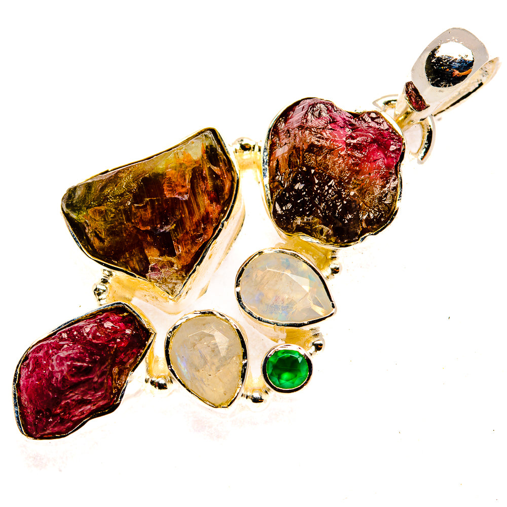 Pink Tourmaline Pendants handcrafted by Anasilvercos - PD30308 - Photo 2