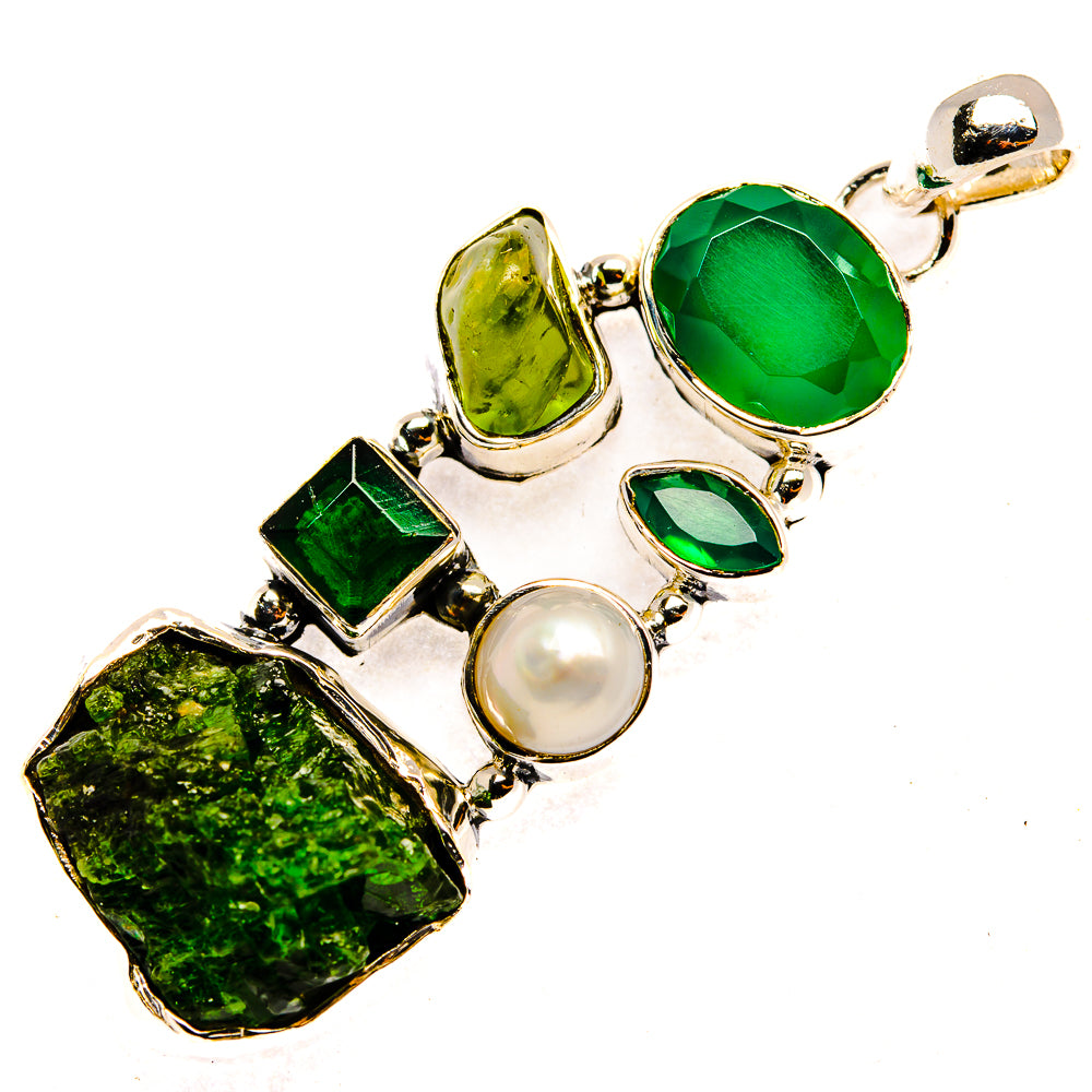 Chrome Diopside Pendants handcrafted by Anasilvercos - PD30314 - Photo 2