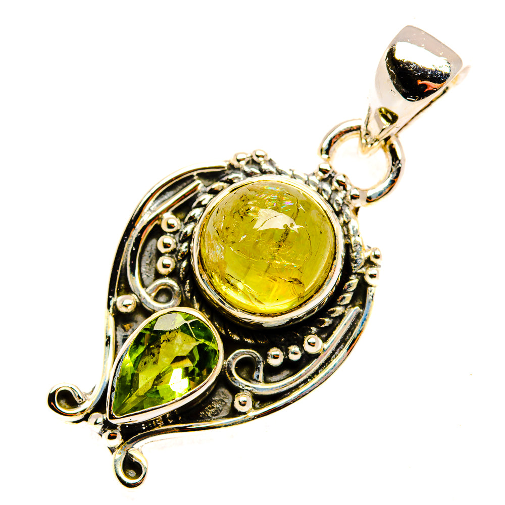 Green Tourmaline Pendants handcrafted by Anasilvercos - PD30339 - Photo 2