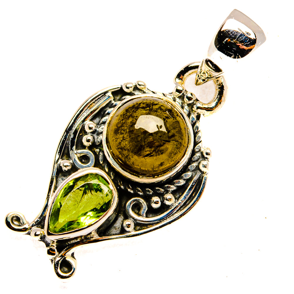 Green Tourmaline Pendants handcrafted by Anasilvercos - PD30340 - Photo 2