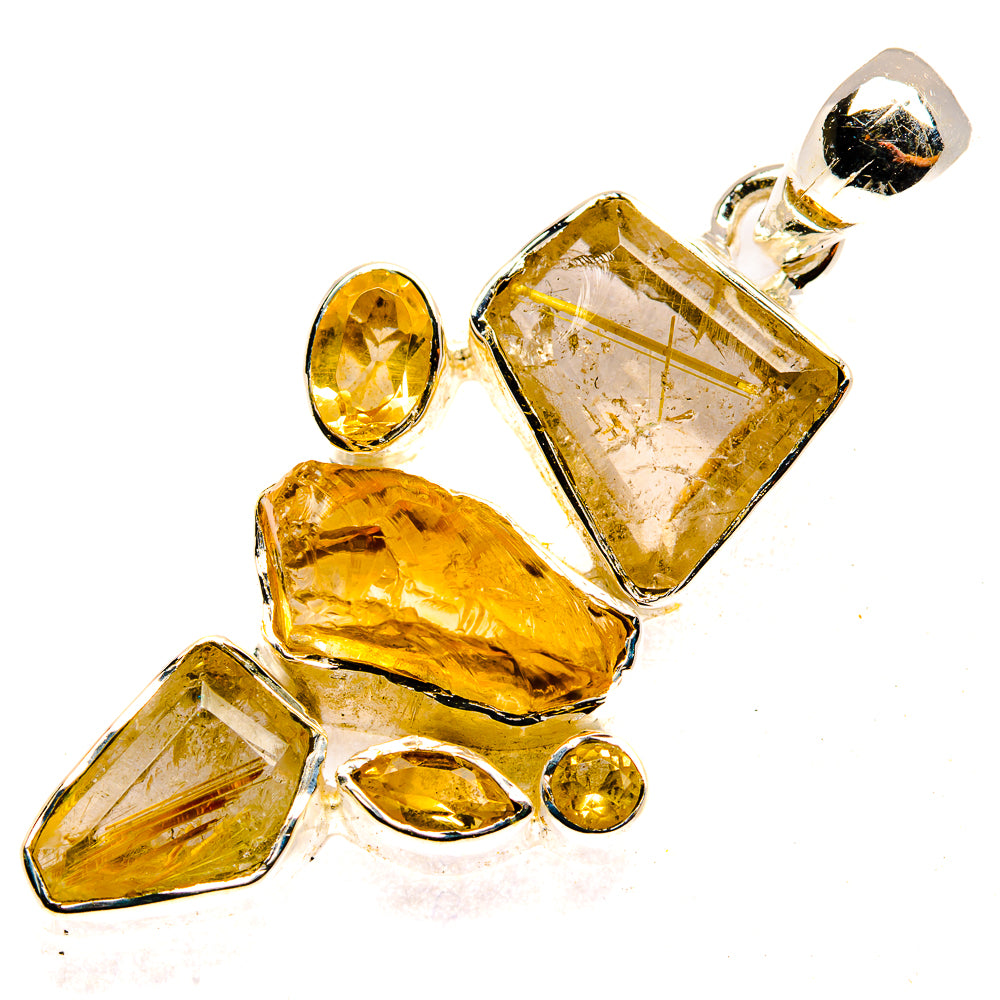Rutilated Quartz Pendants handcrafted by Anasilvercos - PD30356 - Photo 2
