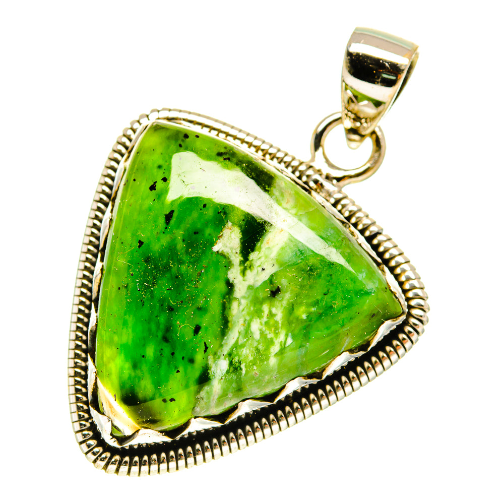 Australian Green Opal Pendants handcrafted by Anasilvercos - PD3036