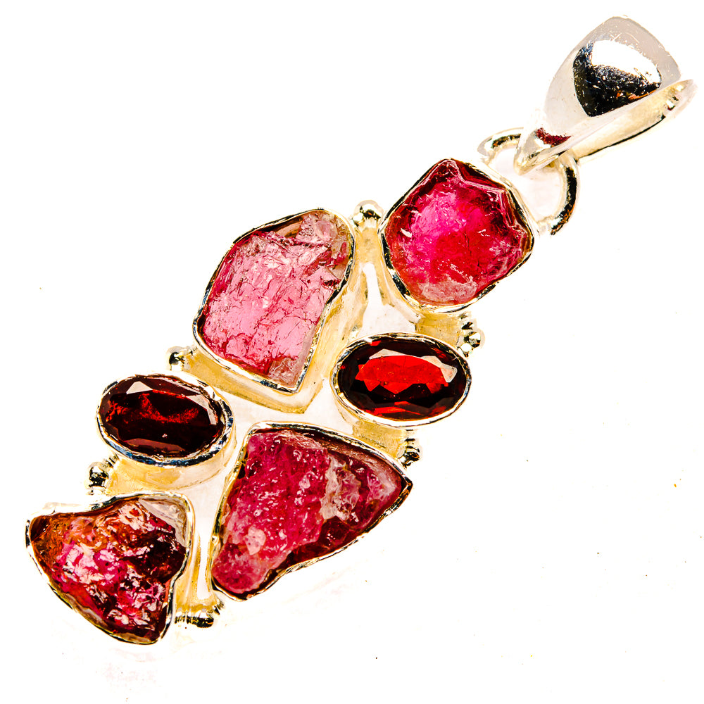 Pink Tourmaline Pendants handcrafted by Anasilvercos - PD30364 - Photo 2