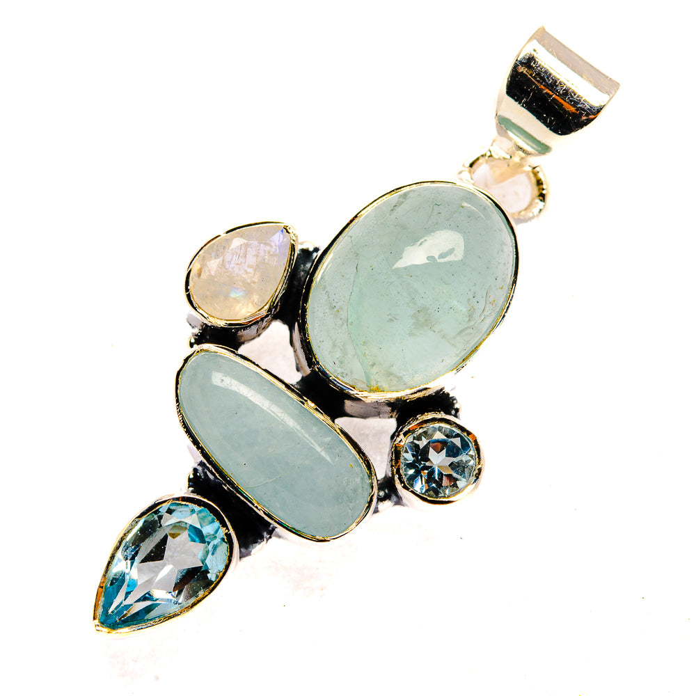 Aquamarine Pendants handcrafted by Anasilvercos - PD30368 - Photo 2