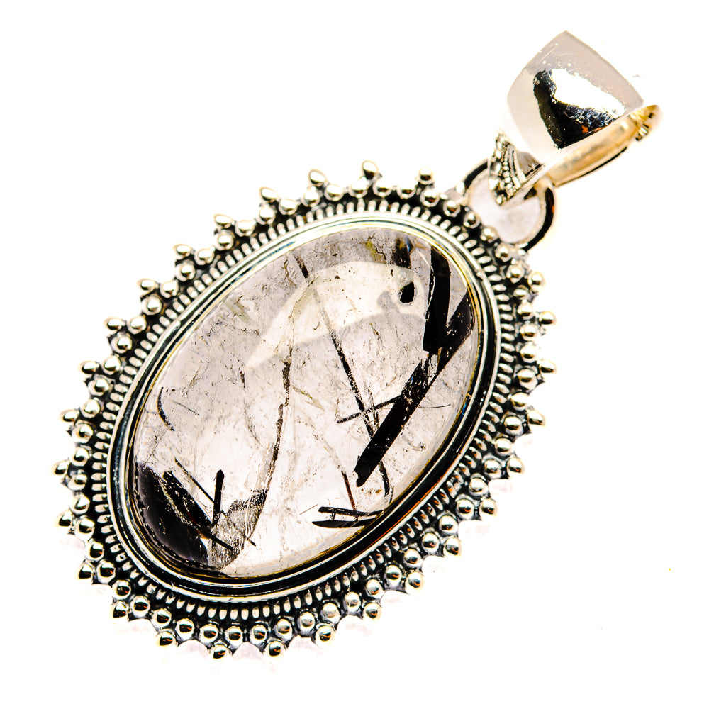 Tourmalinated Quartz Pendants handcrafted by Anasilvercos - PD30379 - Photo 2