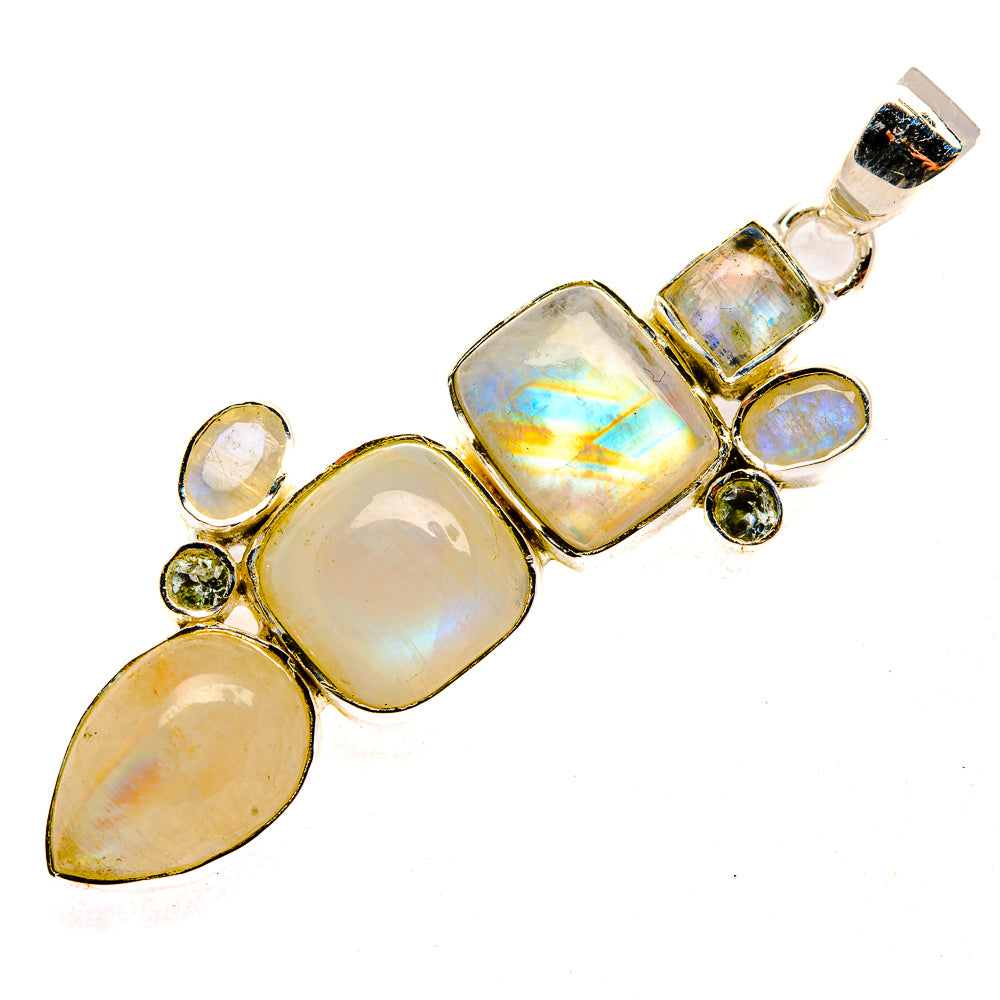 Rainbow Moonstone Pendants handcrafted by Anasilvercos - PD30385 - Photo 2