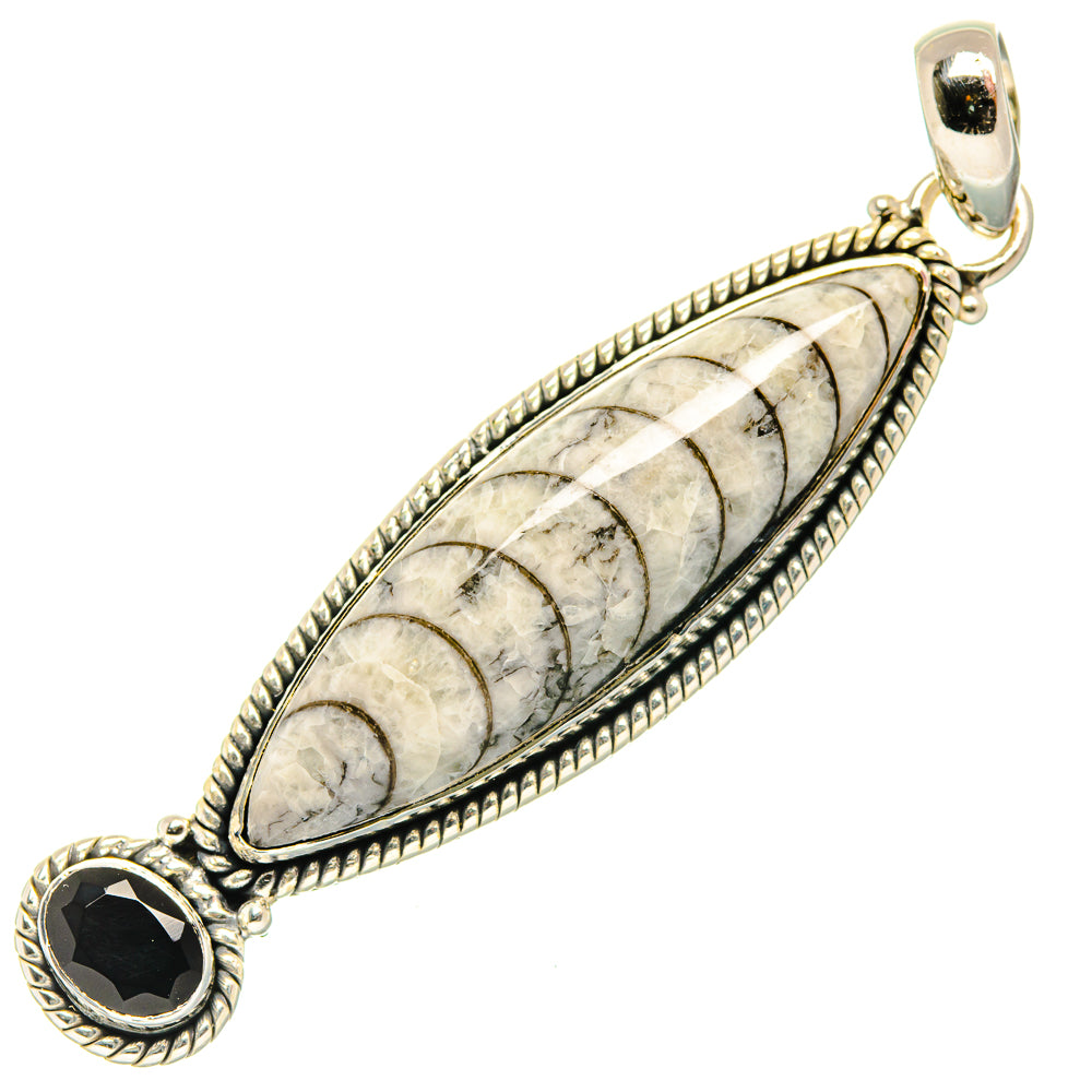 Orthoceras Fossil Pendants handcrafted by Anasilvercos - PD30394 - Photo 2