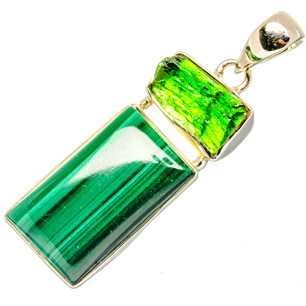 Malachite Pendants handcrafted by Anasilvercos - PD30404 - Photo 2