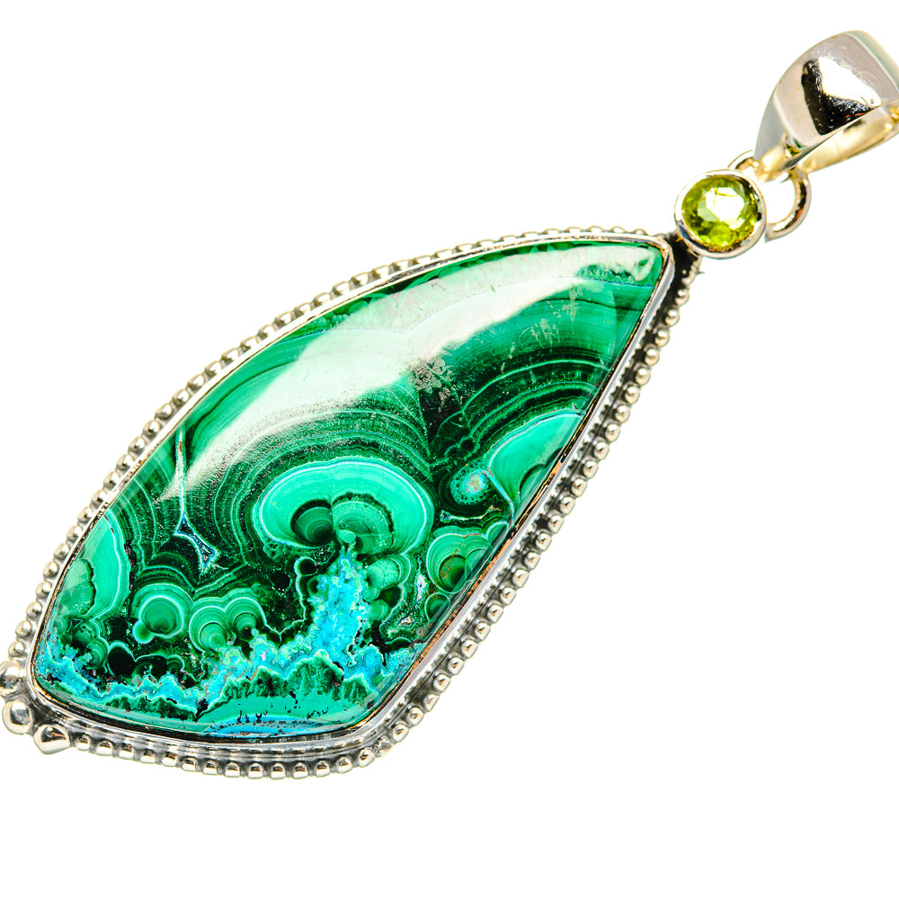 Malachite In Chrysocolla Pendants handcrafted by Anasilvercos - PD30429 - Photo 2