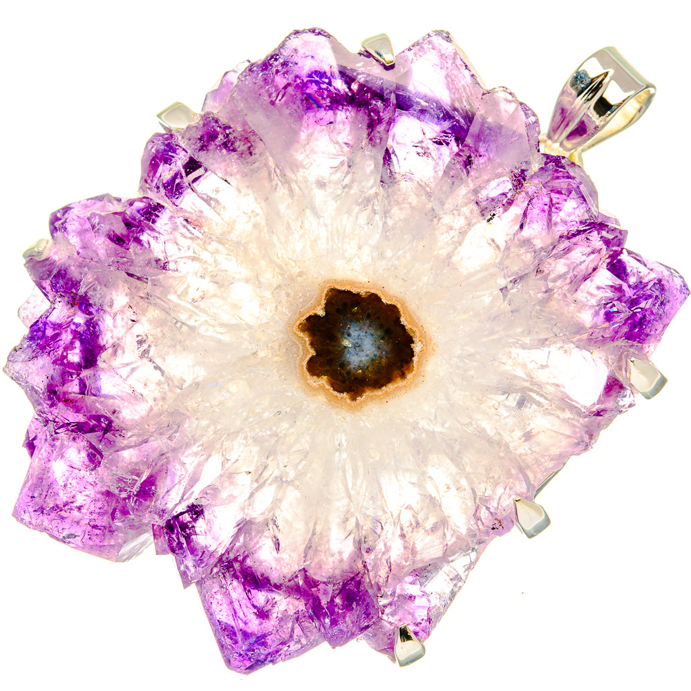 Amethyst Solar Quartz Pendants handcrafted by Anasilvercos - PD30441 - Photo 2