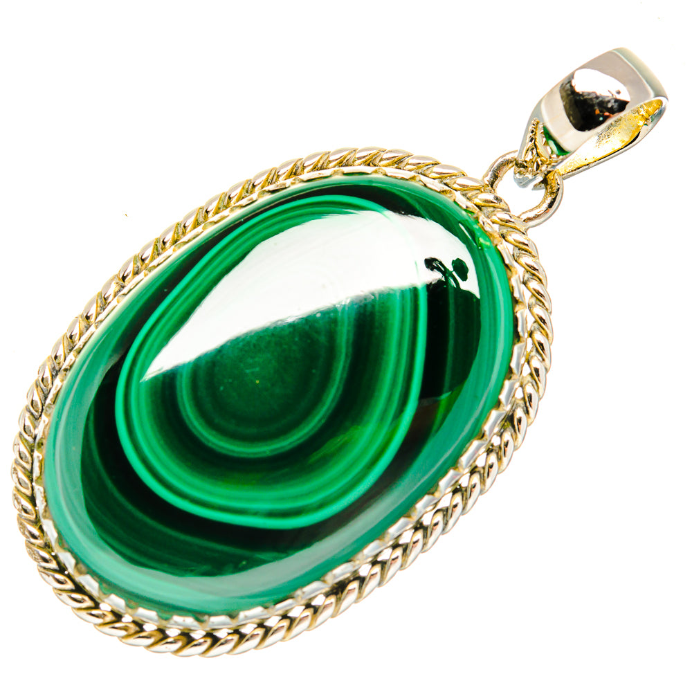 Malachite Pendants handcrafted by Anasilvercos - PD30450 - Photo 2