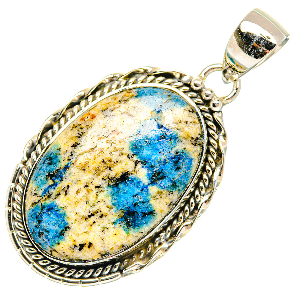 K2 Blue Azurite Pendants handcrafted by Anasilvercos - PD30459 - Photo 2