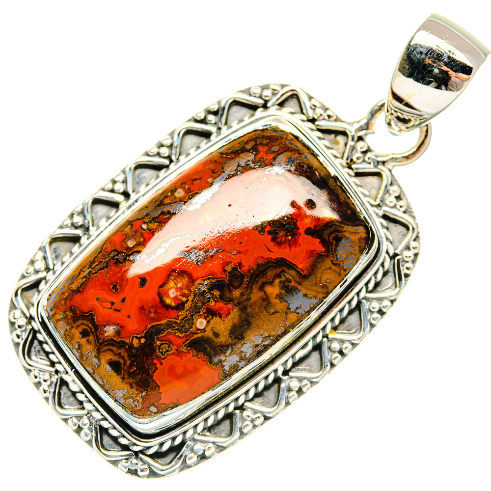 Moroccan Agate Pendants handcrafted by Anasilvercos - PD30475 - Photo 2