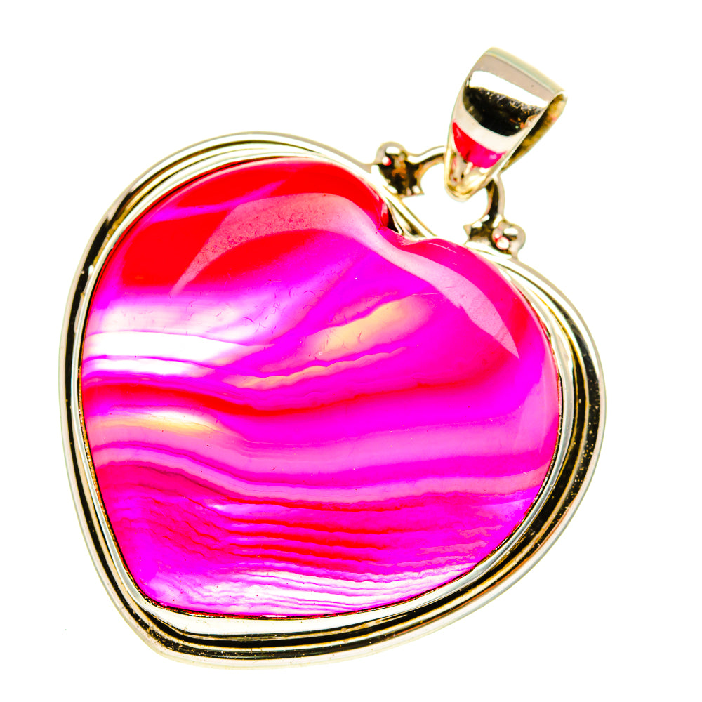 Pink Botswana Agate Pendants handcrafted by Anasilvercos - PD3050