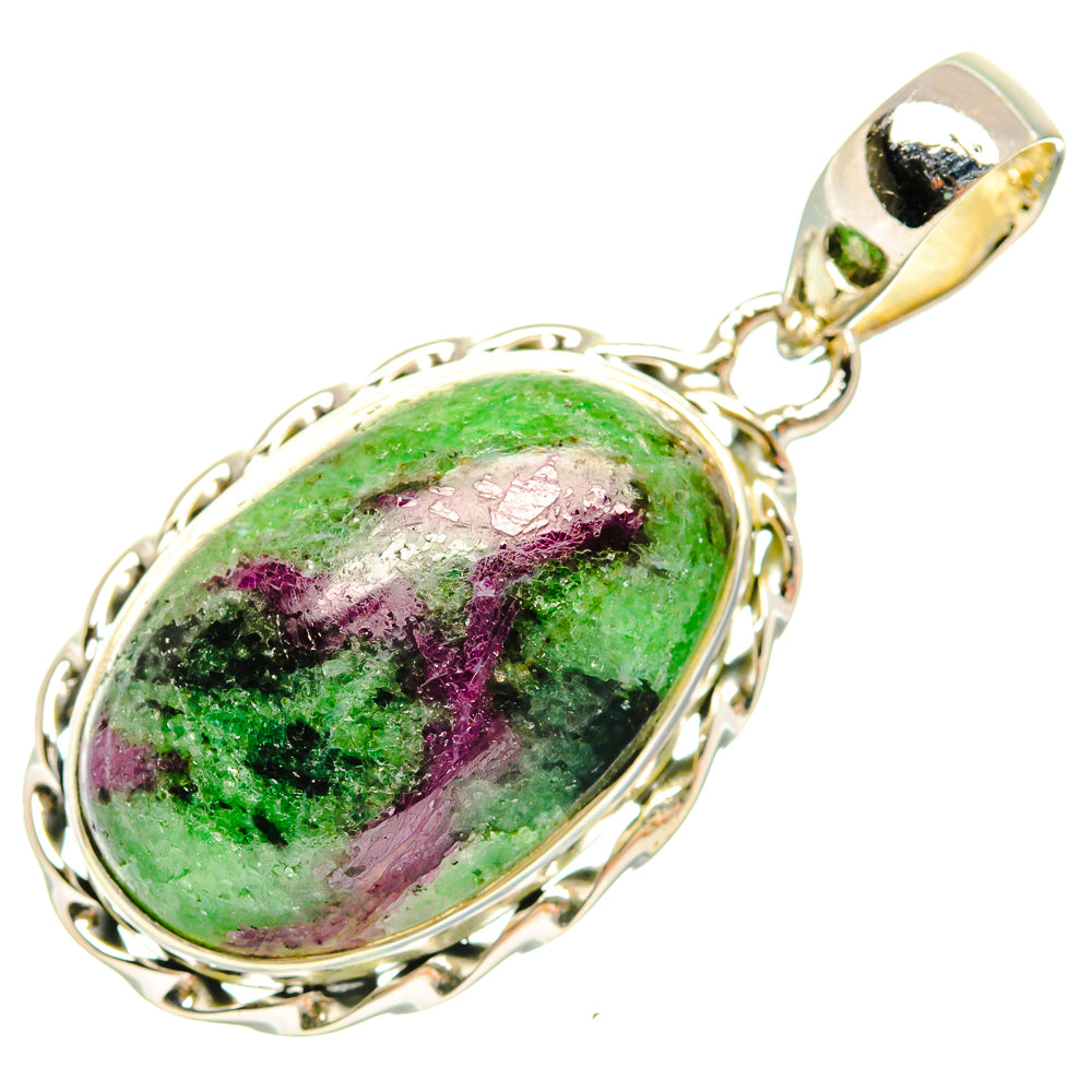 Ruby Zoisite Pendants handcrafted by Anasilvercos - PD30553 - Photo 2