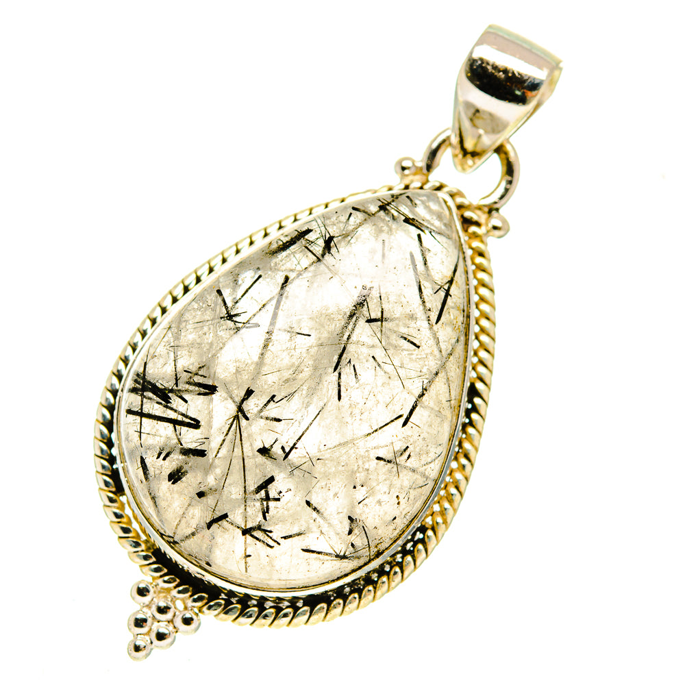 Tourmalinated Quartz Pendants handcrafted by Anasilvercos - PD3056