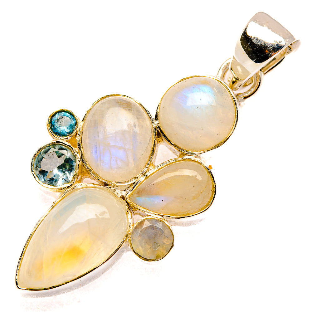 Rainbow Moonstone Pendants handcrafted by Anasilvercos - PD30577 - Photo 2