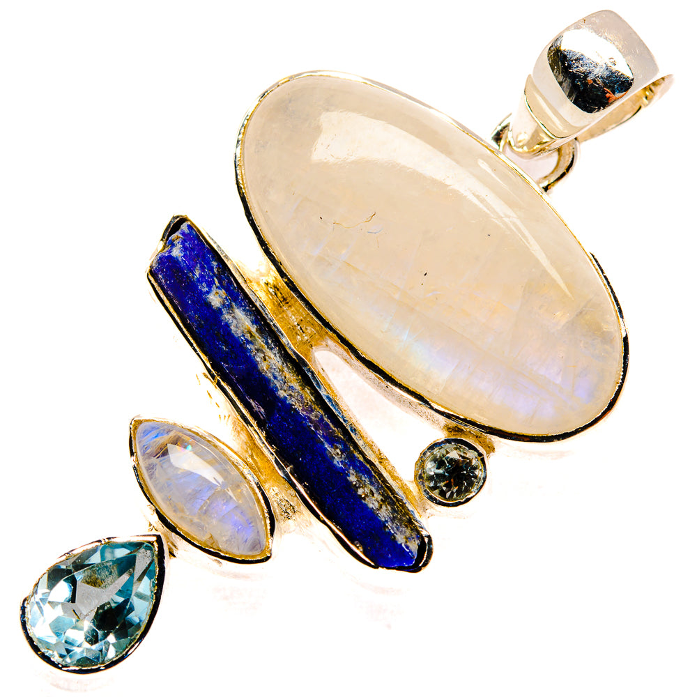 Rainbow Moonstone Pendants handcrafted by Anasilvercos - PD30581 - Photo 2