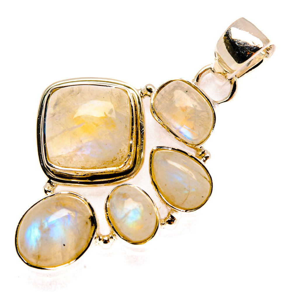 Rainbow Moonstone Pendants handcrafted by Anasilvercos - PD30584 - Photo 2
