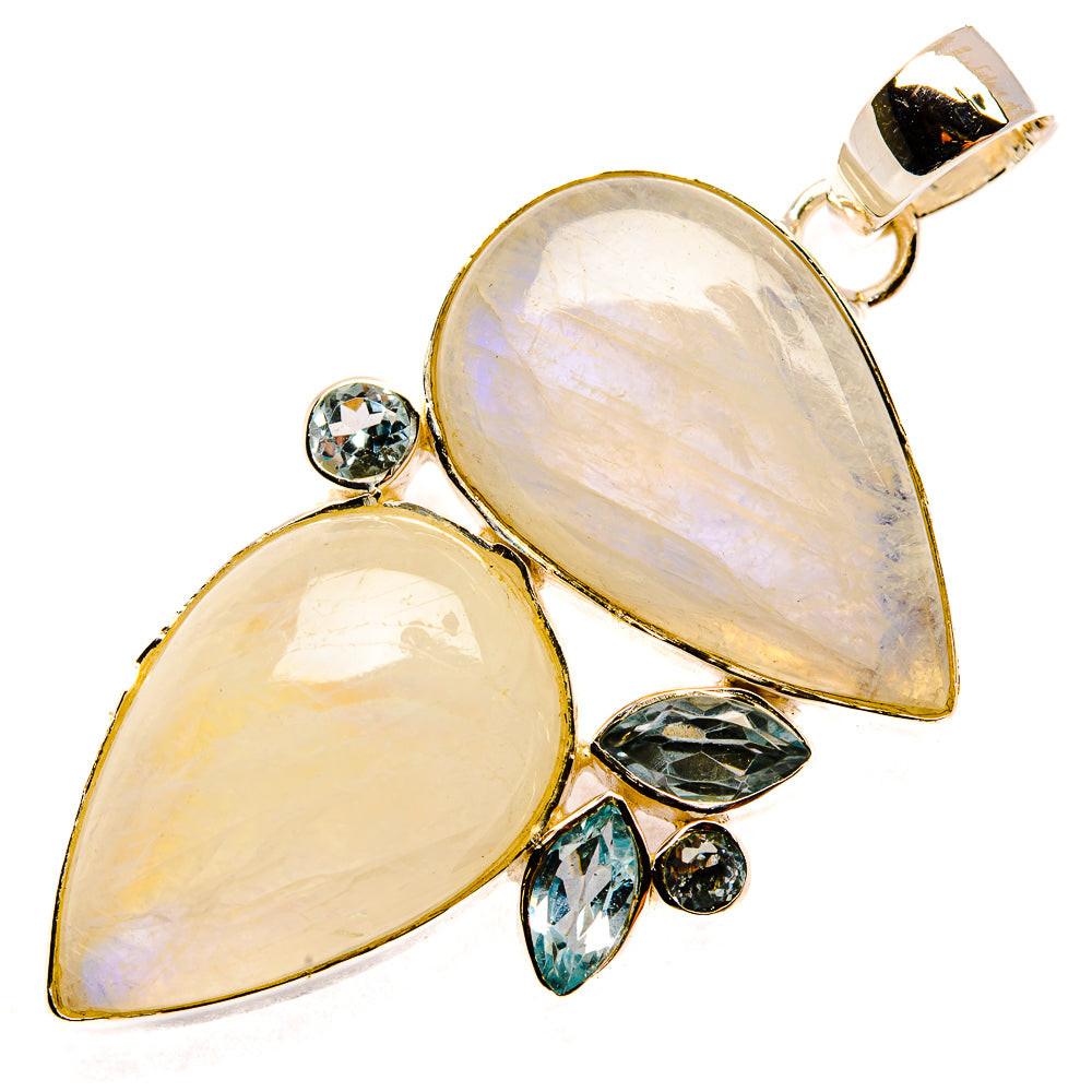 Rainbow Moonstone Pendants handcrafted by Anasilvercos - PD30587 - Photo 2