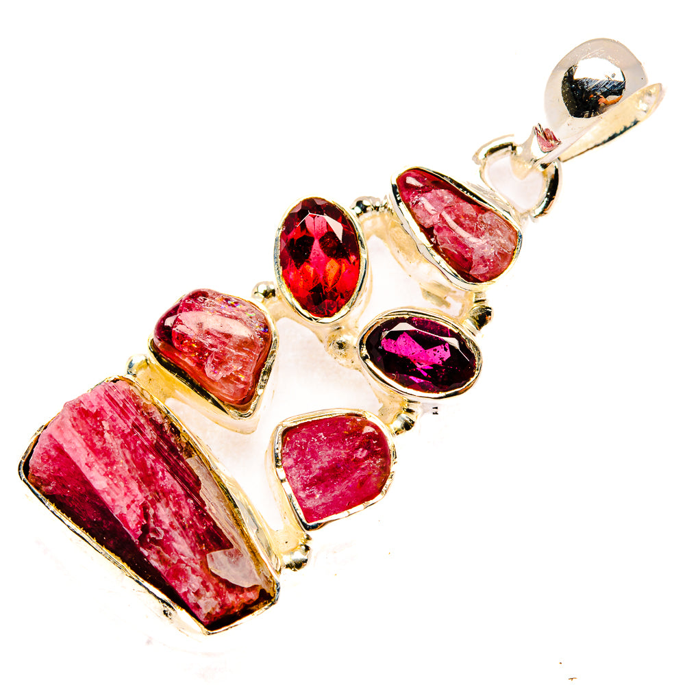 Pink Tourmaline Pendants handcrafted by Anasilvercos - PD30596 - Photo 2