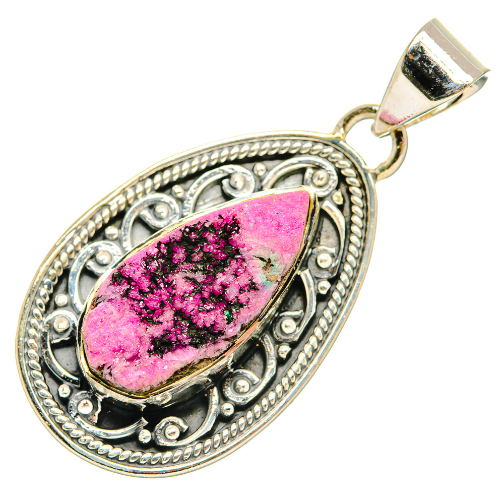 Cobalto Calcite Druzy Pendants handcrafted by Anasilvercos - PD30638 - Photo 2