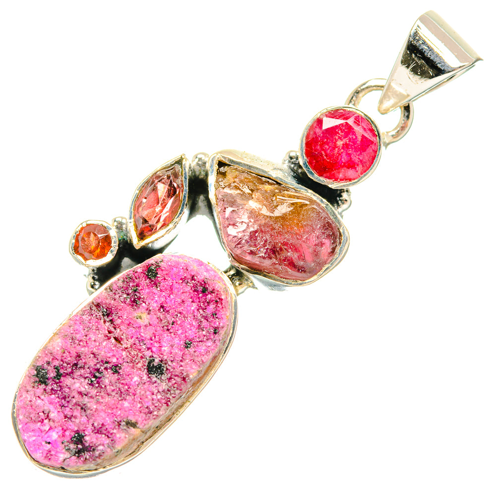Cobalto Calcite Druzy Pendants handcrafted by Anasilvercos - PD30645 - Photo 2