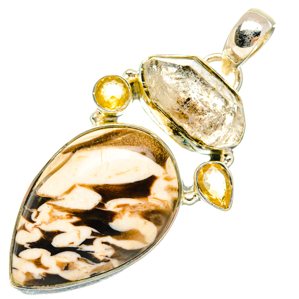 Peanut Wood Jasper Pendants handcrafted by Anasilvercos - PD30671 - Photo 2