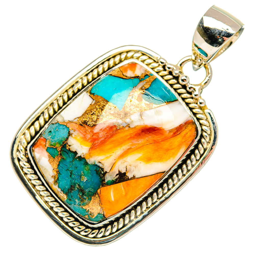 Spiny Oyster Turquoise Pendants handcrafted by Anasilvercos - PD30675 - Photo 2