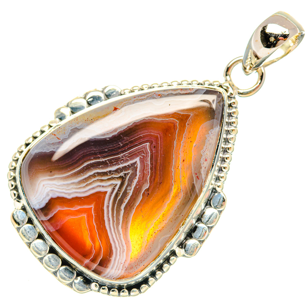 Botswana Agate Pendants handcrafted by Anasilvercos - PD30681 - Photo 2