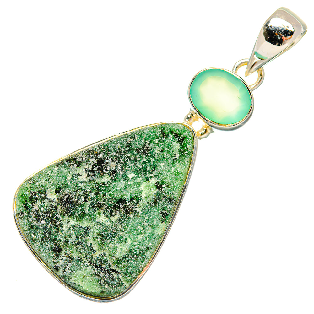 Green Fuchsite Pendants handcrafted by Anasilvercos - PD30683 - Photo 2