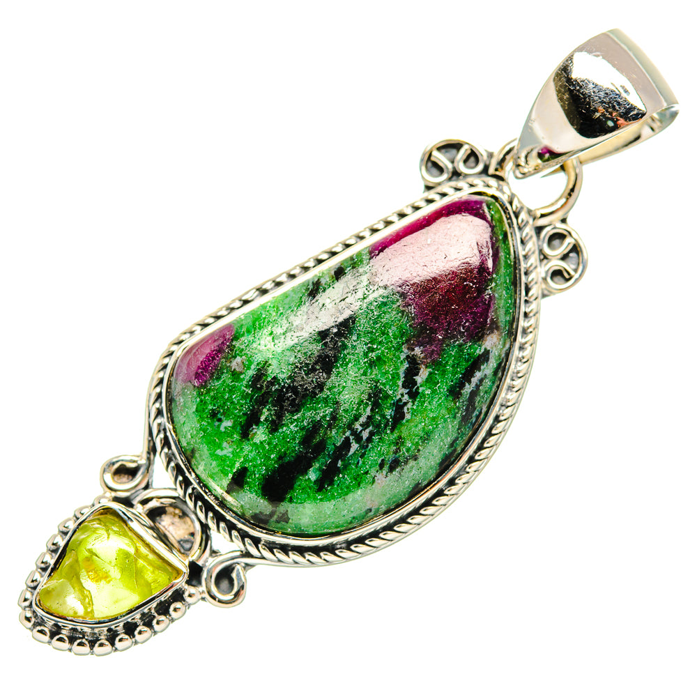 Ruby Zoisite Pendants handcrafted by Anasilvercos - PD30692 - Photo 2