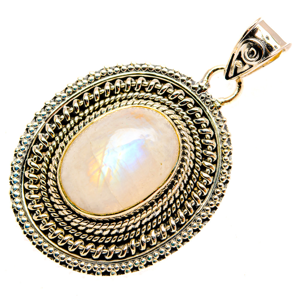 Rainbow Moonstone Pendants handcrafted by Anasilvercos - PD30730 - Photo 2