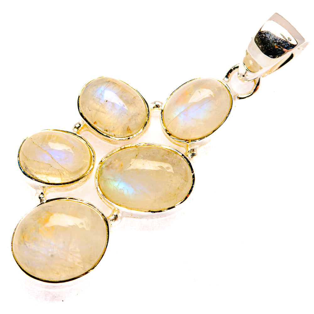 Rainbow Moonstone Pendants handcrafted by Anasilvercos - PD30736 - Photo 2