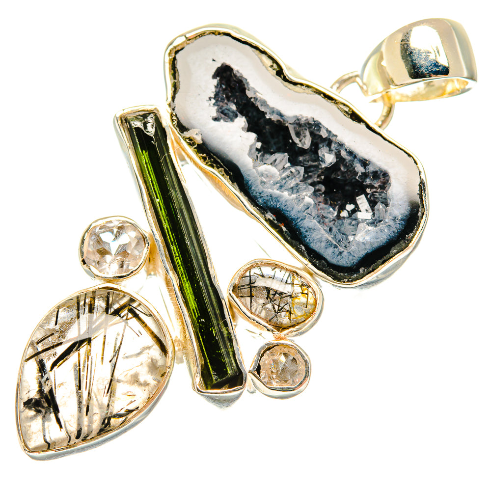 Coconut Geode Slice Pendants handcrafted by Anasilvercos - PD30793 - Photo 2