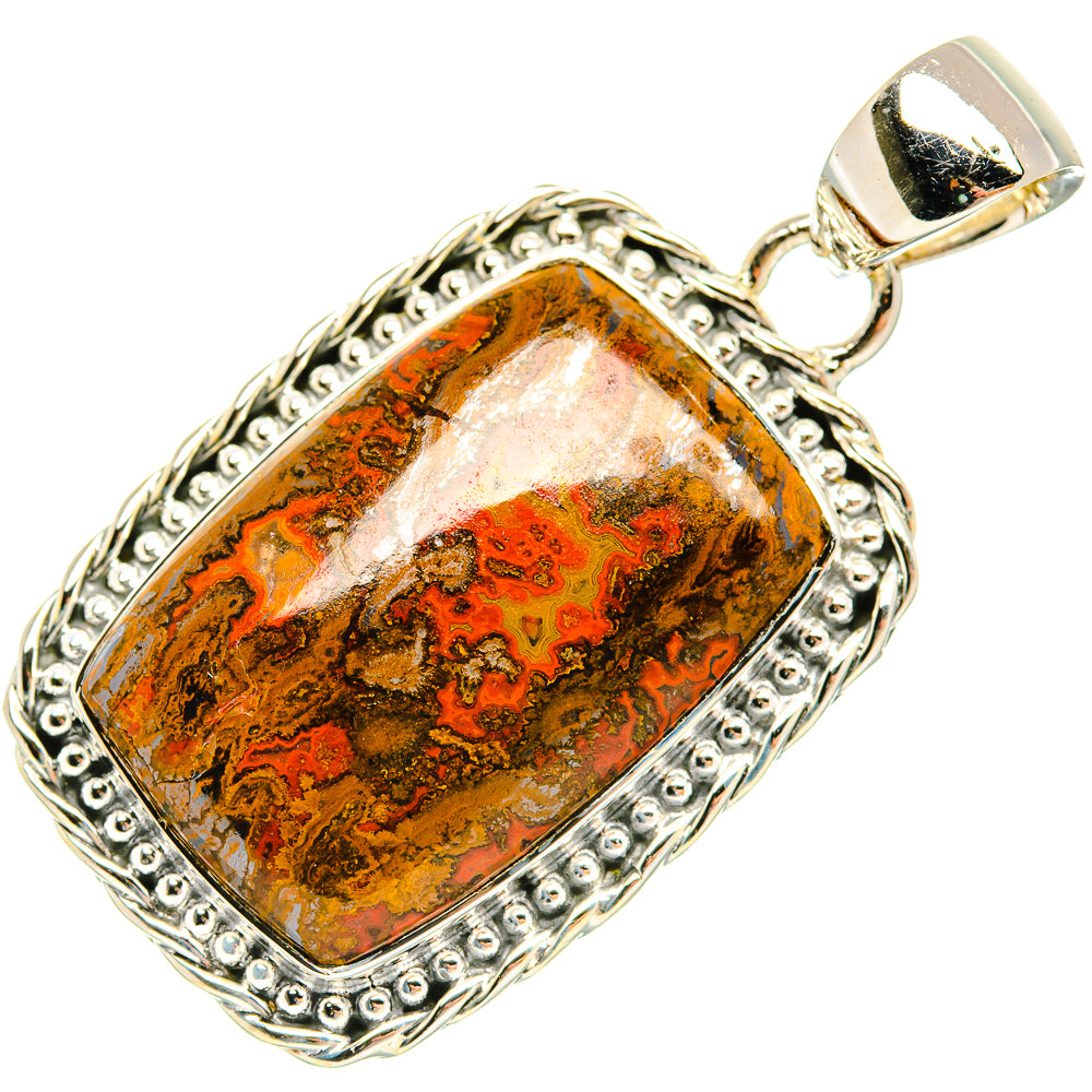 Moroccan Agate Pendants handcrafted by Anasilvercos - PD30799 - Photo 2